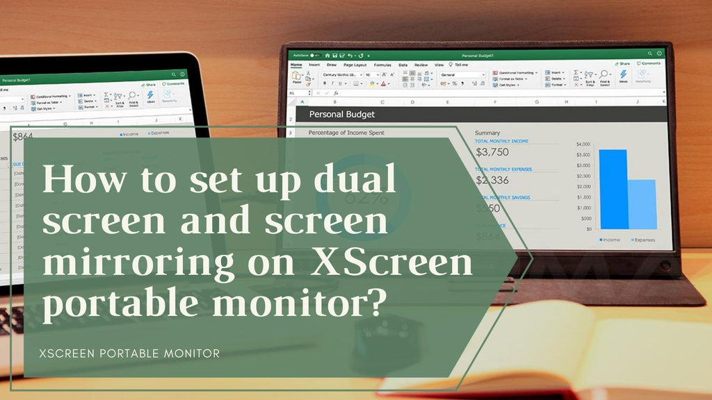 如何設置雙屏幕和螢幕鏡射並在XScreen便攜式顯示器上顯示？