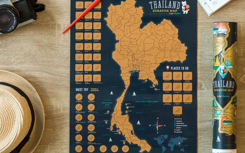 暢遊泰國 - 泰國刮刮地圖