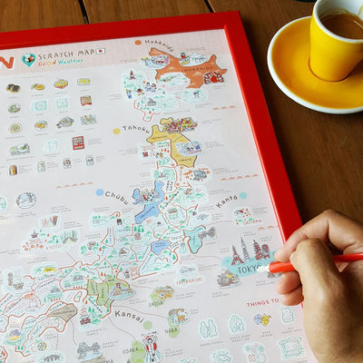 Japan Scratch Travel Map - Travel to Japan -Lexuma -1