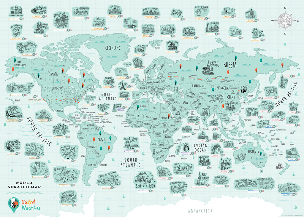World Scratch Travel Map - Travel around the World - Lexuma-1