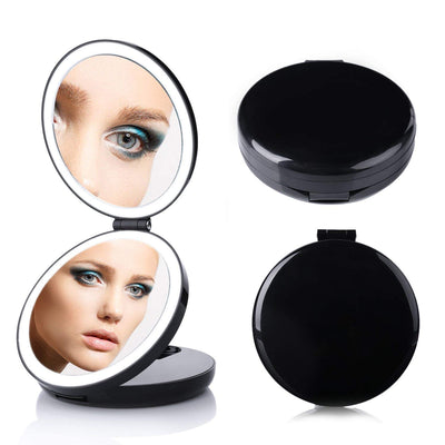 Lexuma 辣數碼 XMir Lighted travel makeup mirror with metal bracket 旅行化妝鏡 LED燈 7陪放大鏡 旅行用 輕便 方便