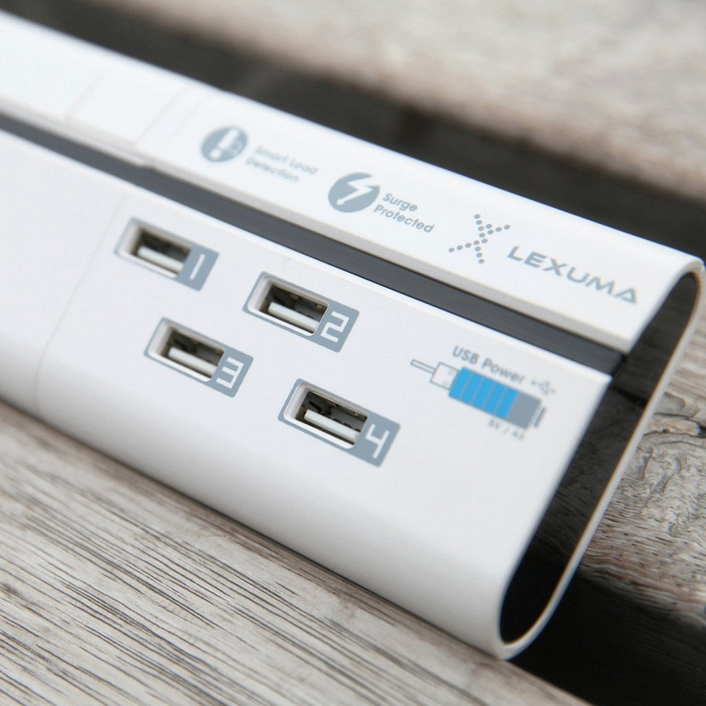 Lexuma XStrip UK Surge Protector with USB Charging