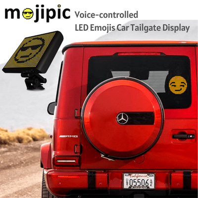 Mojipic - 多功能語音控制動態立體Emojis LED 無線車尾裝置