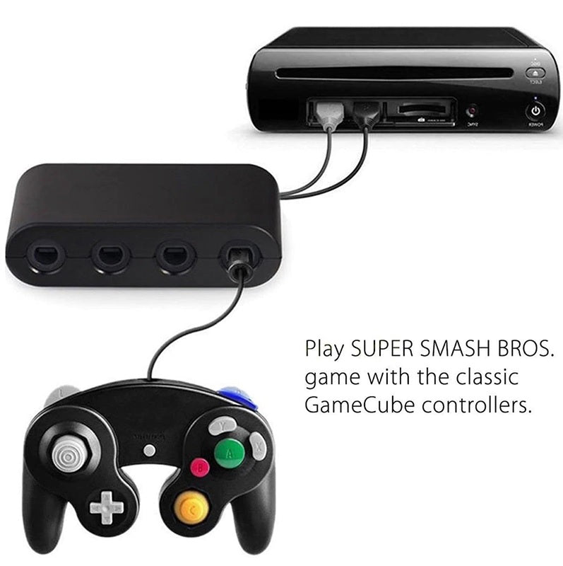 Lexuma GameCube 控制器連接器 - 適用於Wii U, Nintendo Switch和PC USB Game Setup